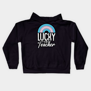 Lucky To Be A Teacher LgbtQ Trans Gender Pride Teaching Kids Hoodie